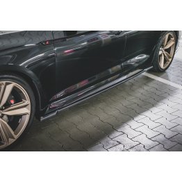 Накладки сплиттеры на пороги на Audi RS5 B9 рестайл